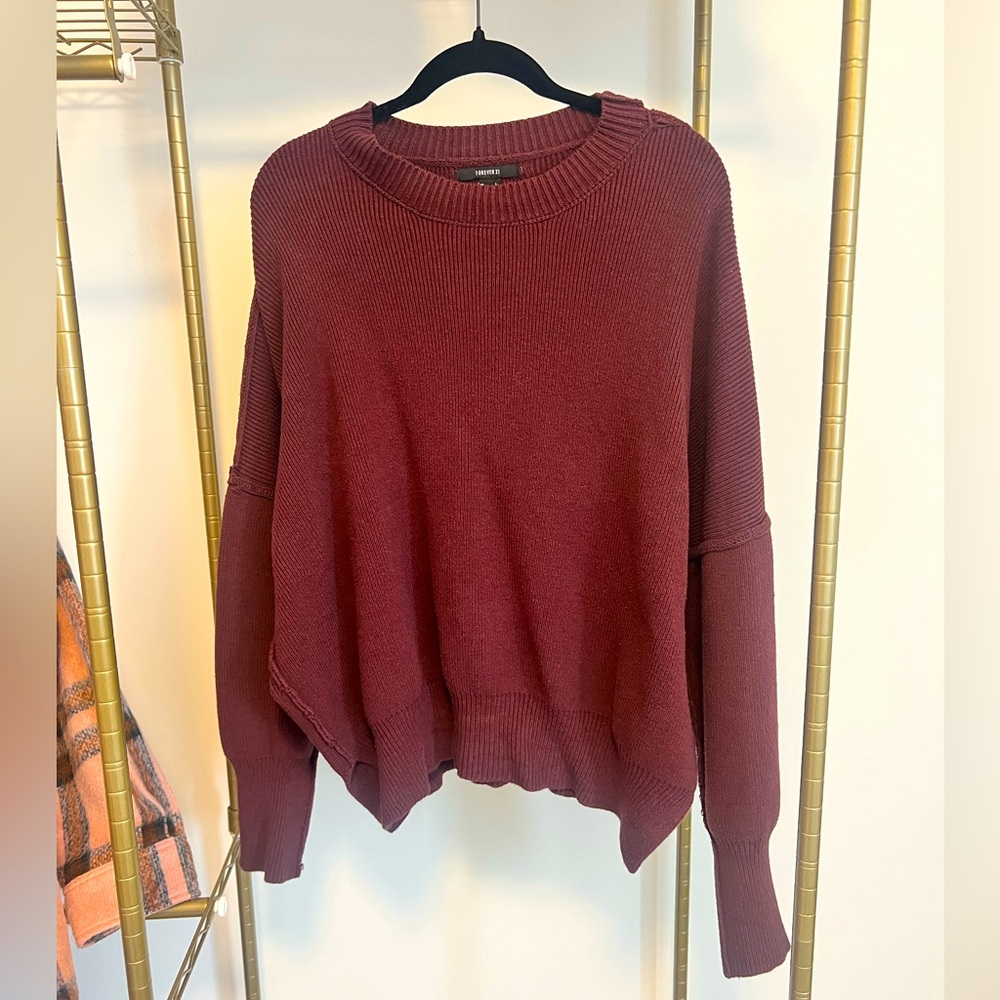 Forever 21 Maroon Sweater (L)